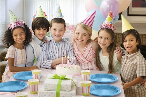 Sturdy Light Blue Plastic Plates 9" Party Plates 100 Pcs (100 Count)