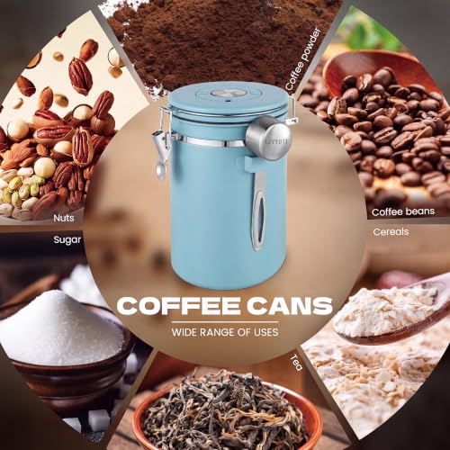 22 OZ Airtight Coffee Canister Stainless Steel (22 Count)