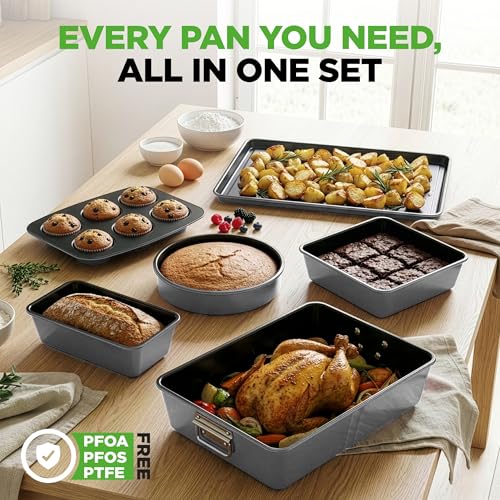 8 Piece Nonstick Stackable Bakeware Set