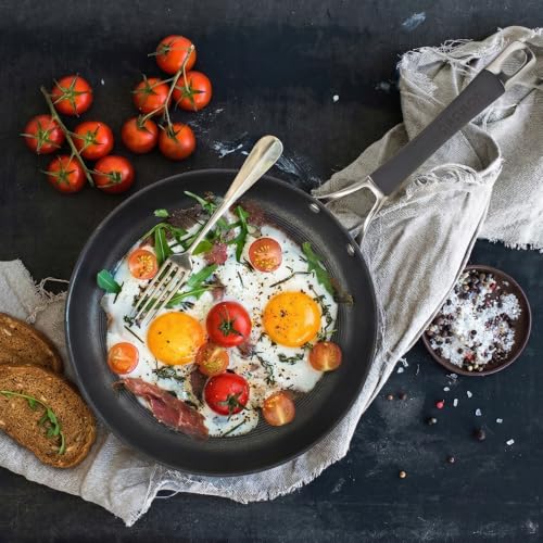 Radiance Hard Anodized Nonstick Deep Frying Pan with Lid
