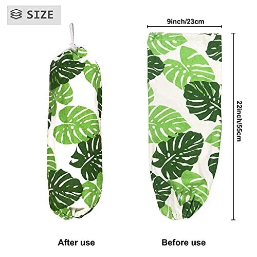 Green Wall Mount Plastic Bag Organizer