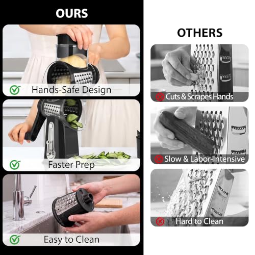 Rotary Cheese Grater 5 Blades