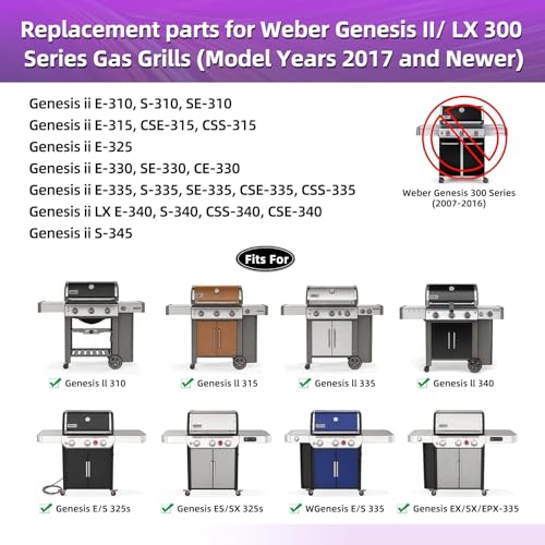 18 7 8" Stainless Steel Genesis 2 Grill Grates for Weber Genesis ii E