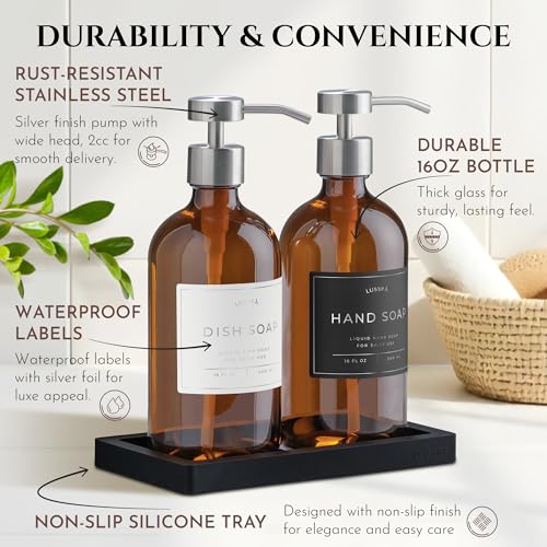 Glass Soap Dispenser Set of 2 (2 Count)