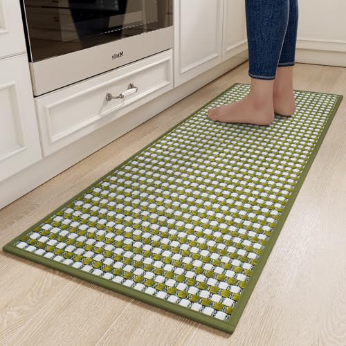 Kitchen Runner Rugs Non Slip Washable Long Kitchen Mats Blue 17"x59"
