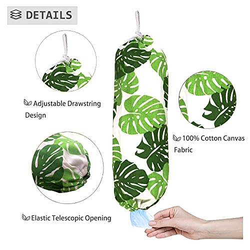 Green Wall Mount Plastic Bag Organizer