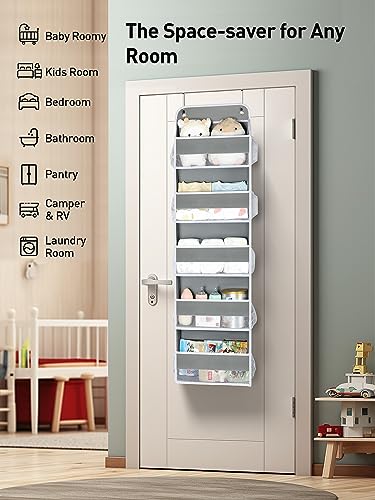 1 Pc Over the Door Organizer with 5 Bins 10 Side Pockets