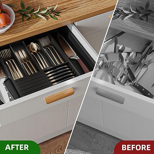 Utensil Organizer Silverware Tray for Drawer