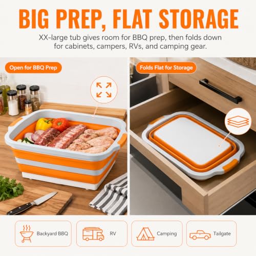 BBQ Prep Tub 30L Orange XX (7.95 Count)