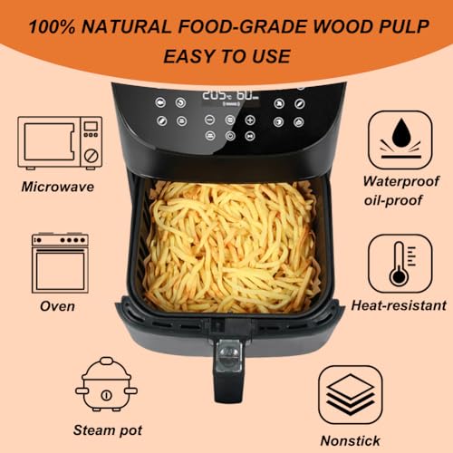 200PCS Small Air Fryer Paper Liners for 2 to 5QT Airfryer (200 Count)