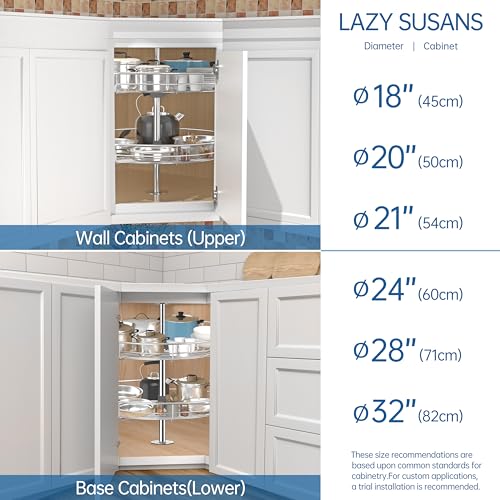 18" Chrome Corner Cabinet Lazy Susan