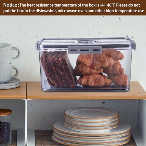 2Pcs Bread Box Bread Boxes for Kitchen Counter Airtight (2 Count)