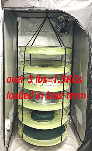 Herb Drying Rack Collapsible 2.5 ft Hanging Dry Net Rack for Hydroponic Herb Pot Vegetable Fruit Flower or Clothes Laundry