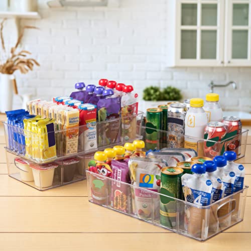 Pantry Storage Bins with Removable Dividers (2 Count)