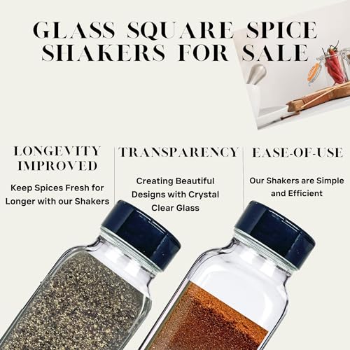 Glass Spice Jars with Shaker Lids (3 Count)