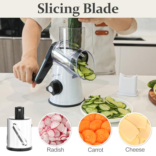Rotary Cheese Grater Hand Crank Cheese Shredder for Fresh Cheese