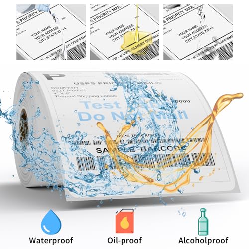 4" x 6" Thermal Labels for Zebra Rollo Direct Thermal Printers