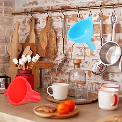 Silicone Funnels 4 Pieces Wide Mouth Funnel Small and Large