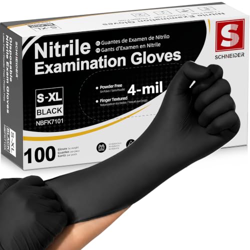 Black Nitrile Gloves (100 Count)