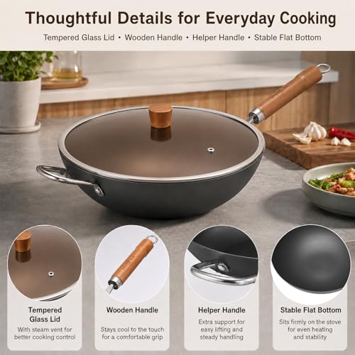Carbon Steel Wok with Lid