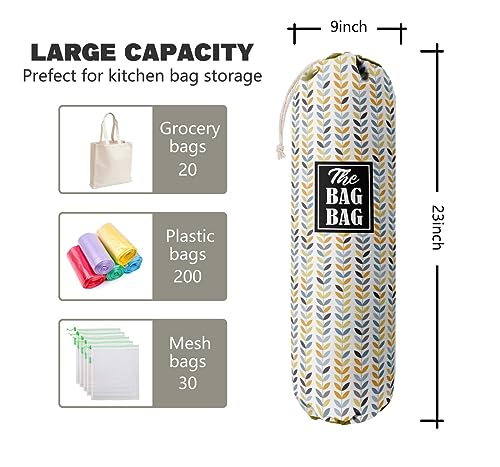 E 1 Leafage Grocery Bag Holder & Organizer
