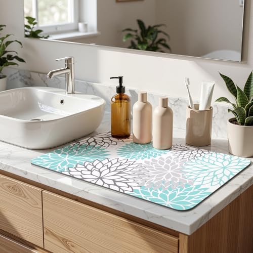 2PCS 16" x 24" Dish Drying Mat & 24" x 5.5" Sink Splash Guard