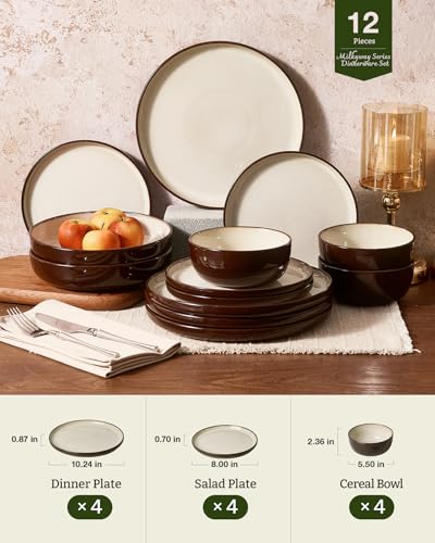 Milkyway 12 Piece Stoneware Dinnerware Set