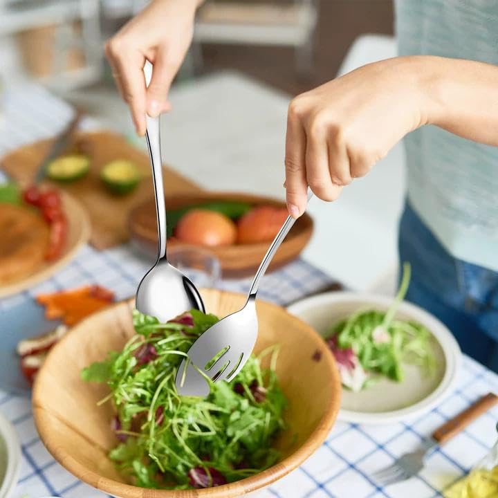 Stainless Steel Serving Spoons Set (8 Count)
