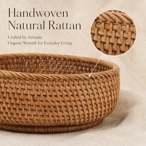 7.9" Small Round Rattan Basket