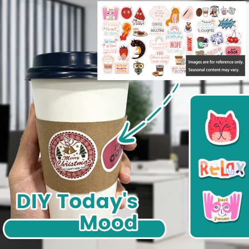 16 oz Disposable Paper Coffee Cups with Lids & Sleeves (100 Count)