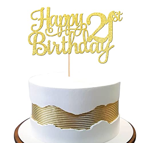1 PCS Happy 21st Birthday Cake Topper