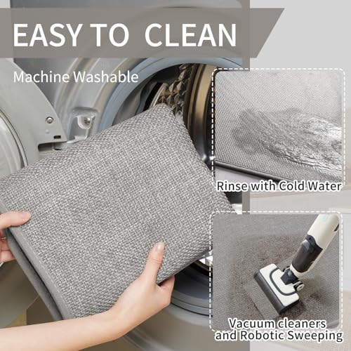 Kitchen Mat Kitchen Rugs Sets of 2 PCS Non Slip Gray 17"x30"+17"x59" (10.51 Sq Ft)
