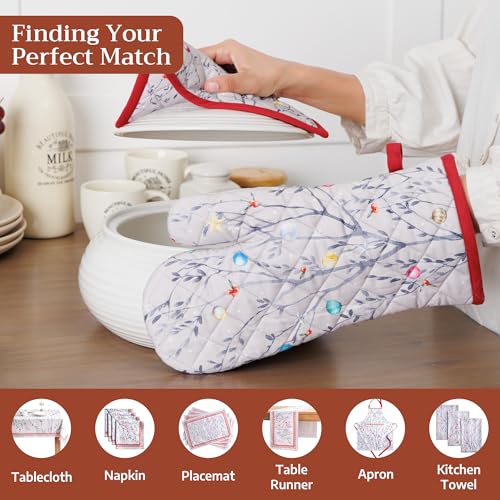 100% Cotton Oven Mitt & Pot Holder Set