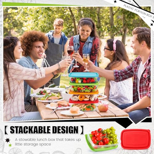 18 Pcs 33 oz Plastic Food Storage Containers with Lids (18 Count)