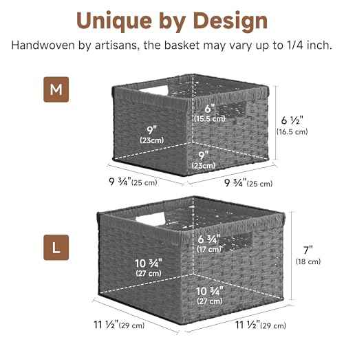 Wicker Baskets with Handles (2 Count)