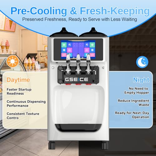 Commercial Soft Serve Ice Cream Machine 3 Flavor
