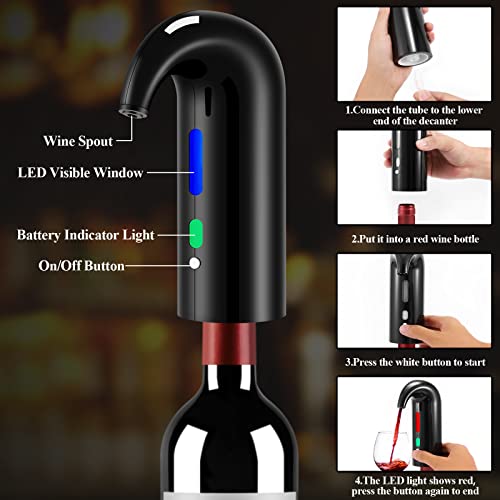 Wine Opener Valentines Day Gift Set with Electric Wine Bottle Opener