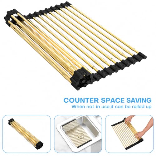 Expandable Roll Up Dish Drying Rack