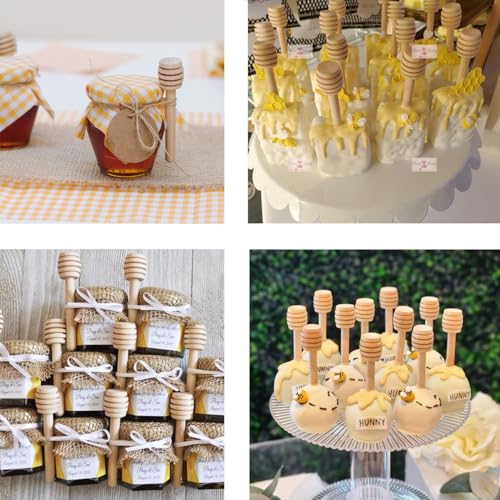 25 PCS Wooden Honey Dipper Sticks (25 Count)