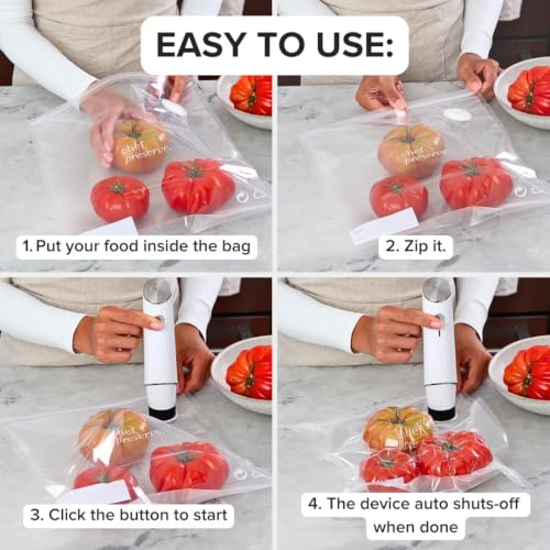 Compact Vacuum Sealer for Food (30 Count)