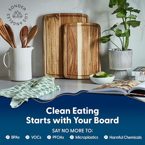 Sonder LA Doheny Duo Small Acacia Wood Cutting Board Set (2 Count)