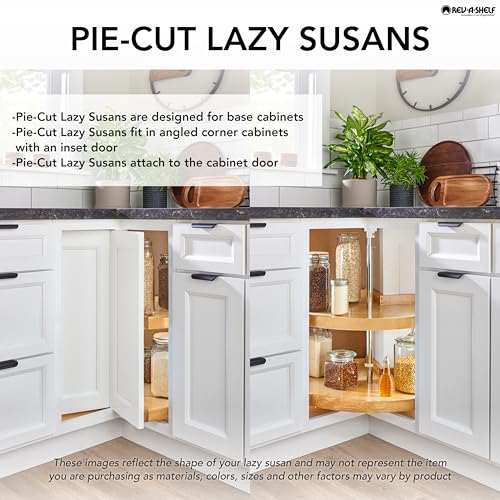2 Tier Pie Cut Plastic Lazy Susan for Corner Base Cabinets