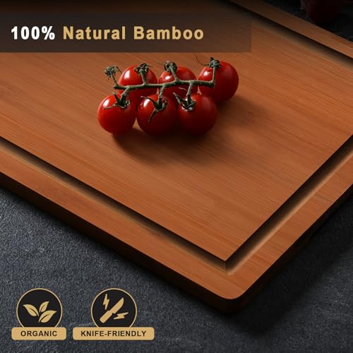 4 Pieces Extra Large Wooden Cutting Boards Set (4 Count)
