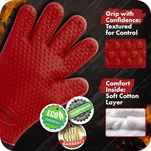 XL Silicone Smoker BBQ Gloves