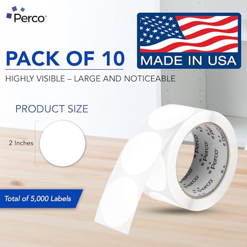 White Perforated Round Circle Dot Sticker 2 (10 Count)