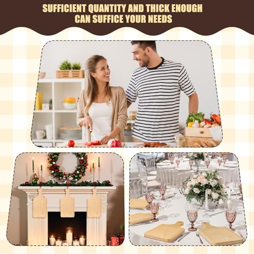 6 Pcs Wood Cutting Boards Bulk 11 Inch with Handle (6 Count)