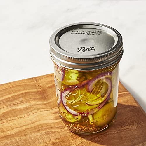 Wide Mouth Glass Mason Jars with Lids and Bands