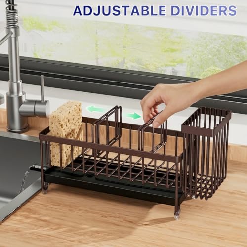 Brown Sponge Holder for Kitchen Sink