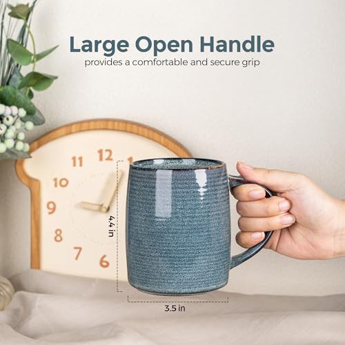 Large Coffee Mugs Set of 6 (6 Count)