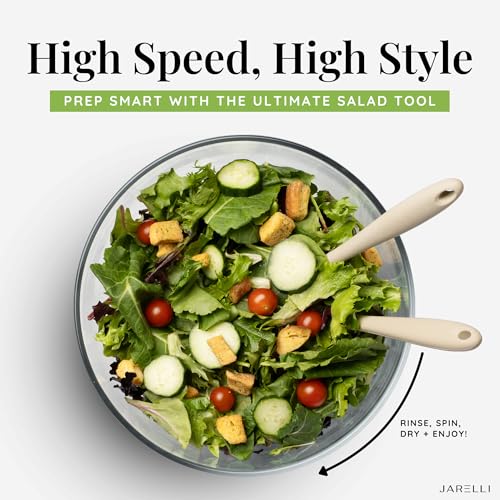 Glass Salad Spinner with Storage Lid